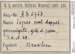 Etiketten zu Topas (NHMW-MIN-Ab5756)